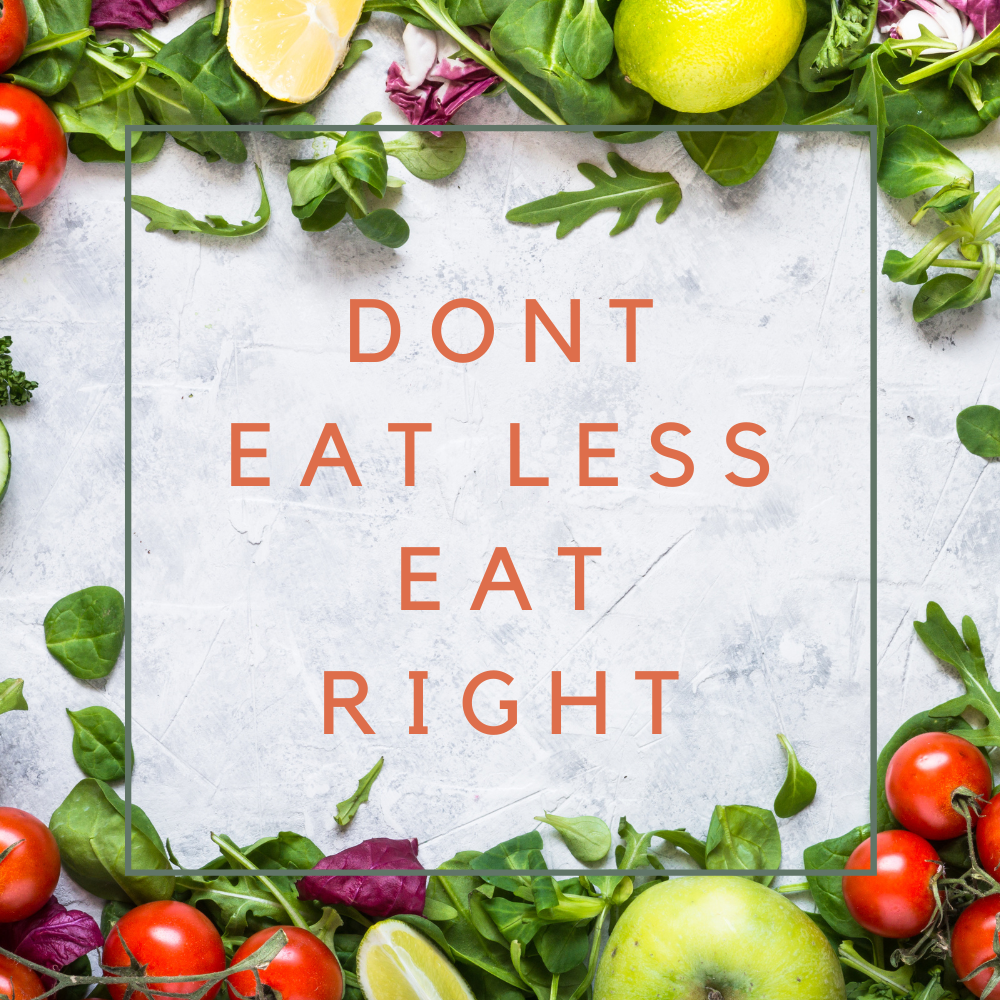 Dont eat less eat right