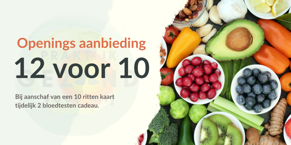 openingsaanbieding 10 afspraken voedingsadvies + 2 gratis bloedtesten